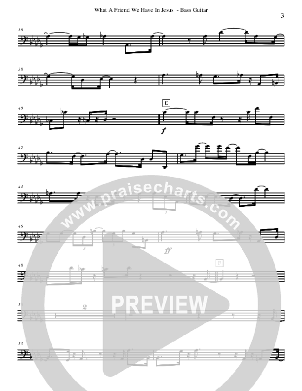 What A Friend We Have In Jesus Bass Guitar (David Arivett)