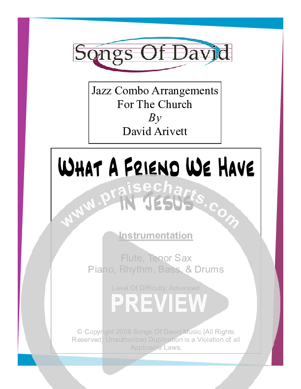 What A Friend We Have In Jesus Cover Sheet (David Arivett)