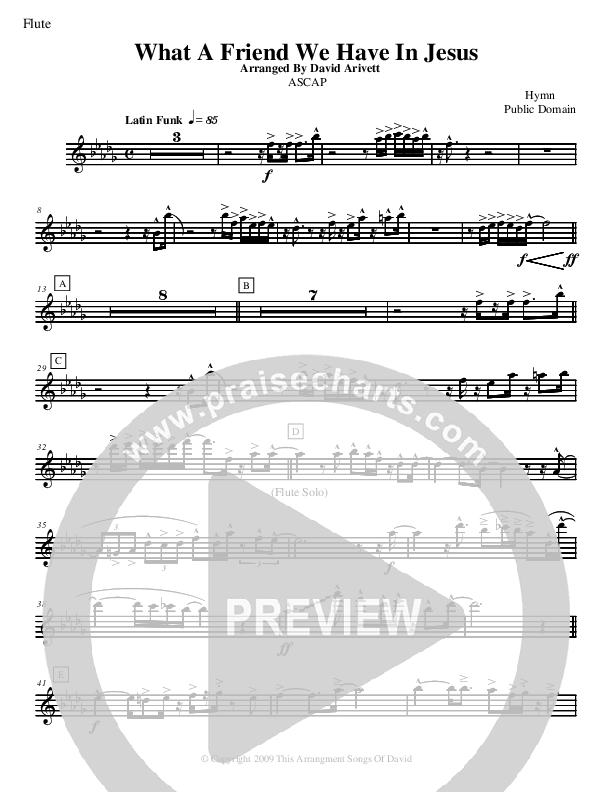 What A Friend We Have In Jesus Flute (David Arivett)