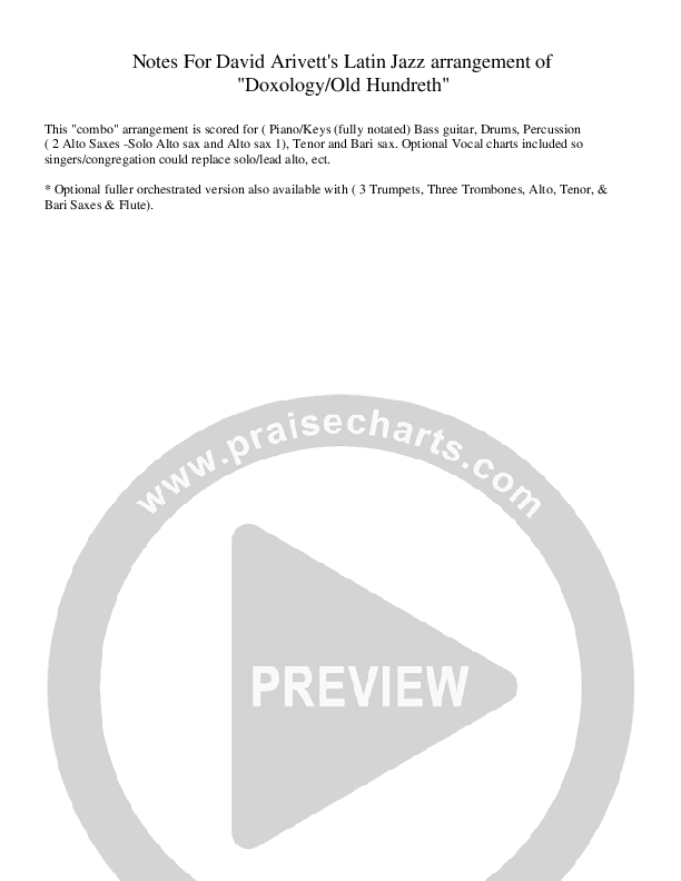 Doxology/Old Hundreth (Instrumental) Inst. Ensemble (David Arivett)