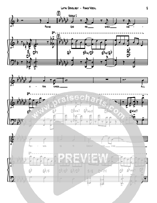 Doxology/Old Hundreth (Instrumental) Piano/Vocal (David Arivett)