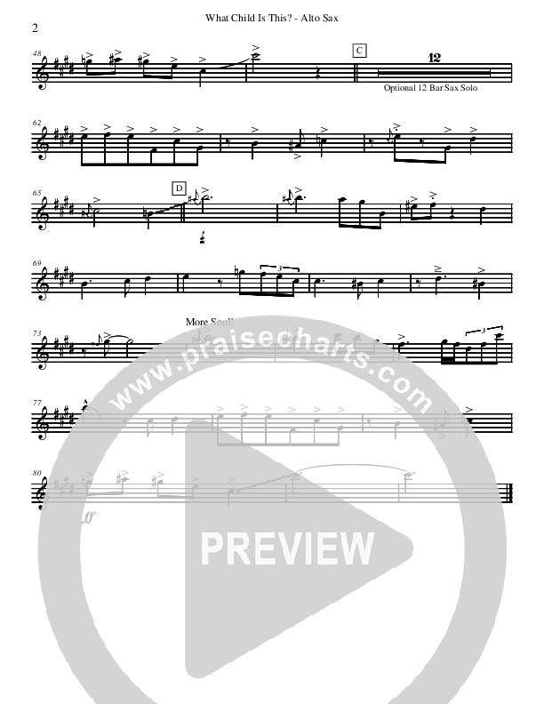 What Child Is This Alto Sax (David Arivett)