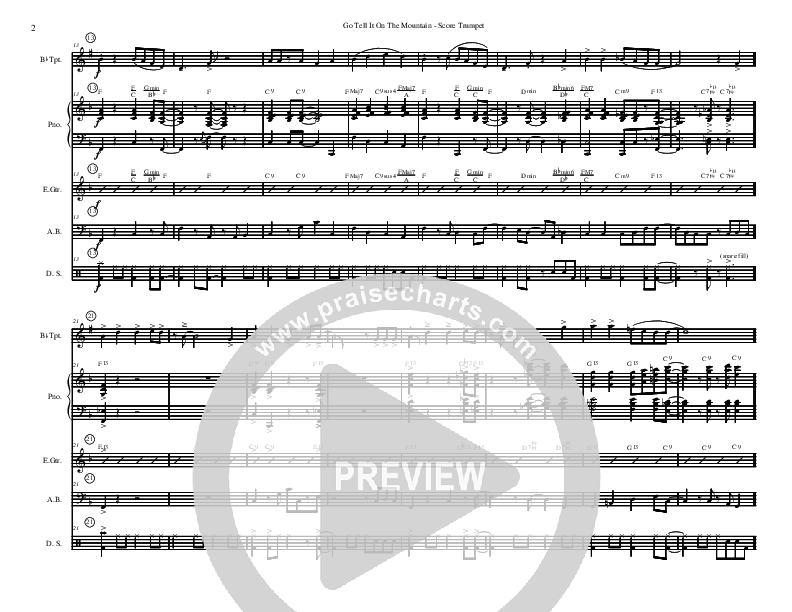 Go Tell It On The Mountain (Instrumental) Conductor's Score (David Arivett)