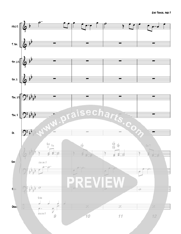 Give Thanks (Instrumental) Conductor's Score (Tom Payne)