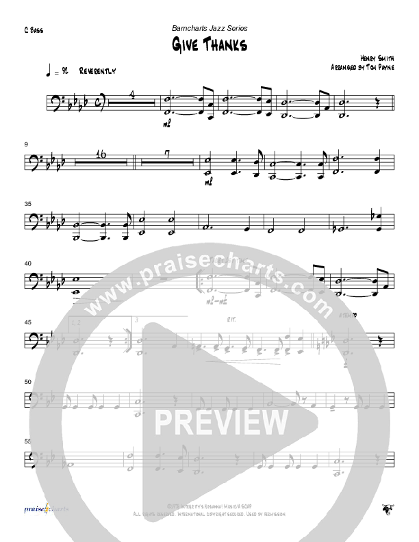 Give Thanks (Instrumental) Contrabass (Tom Payne)