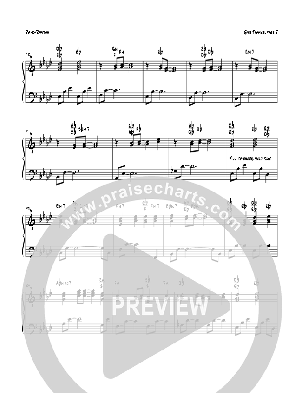 Give Thanks (Instrumental) Piano Sheet (Tom Payne)