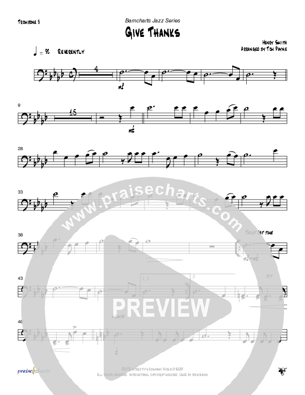 Give Thanks (Instrumental) Trombone 3 (Tom Payne)