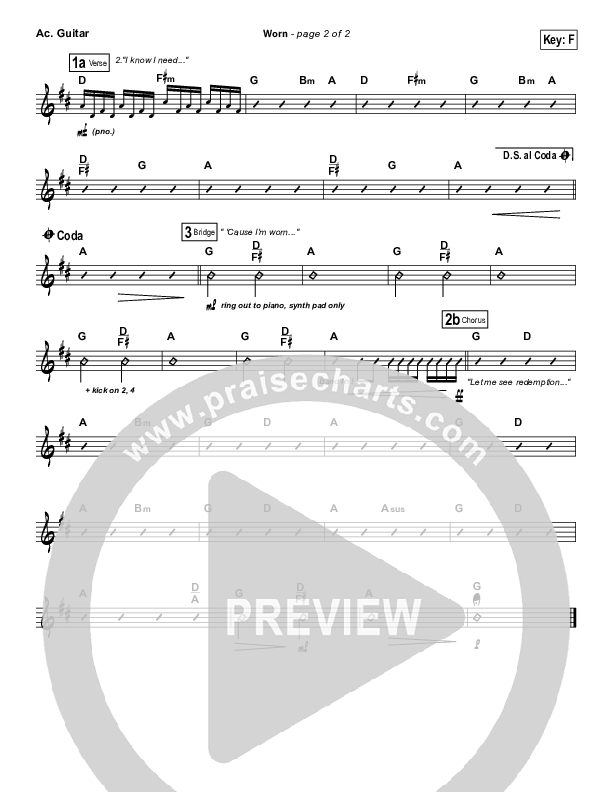 Worn Acoustic Guitar (Tenth Avenue North)