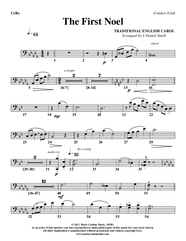 The First Noel Cello (Mark Condon)