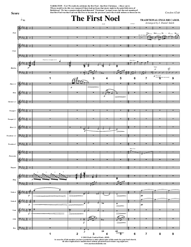 The First Noel Conductor's Score (Mark Condon)
