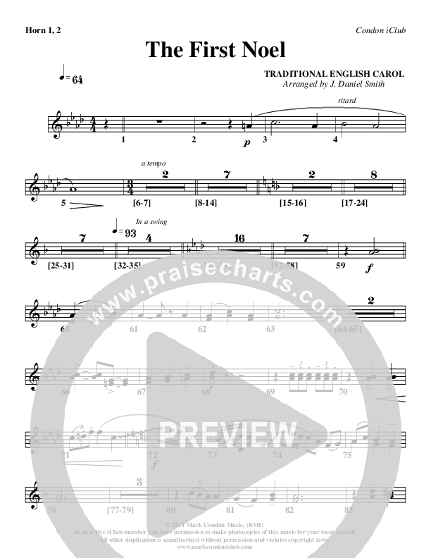 The First Noel French Horn 1/2 (Mark Condon)