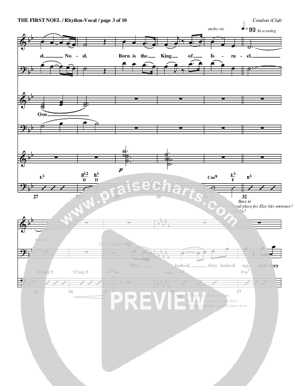 The First Noel Rhythm/Vocal (Mark Condon)