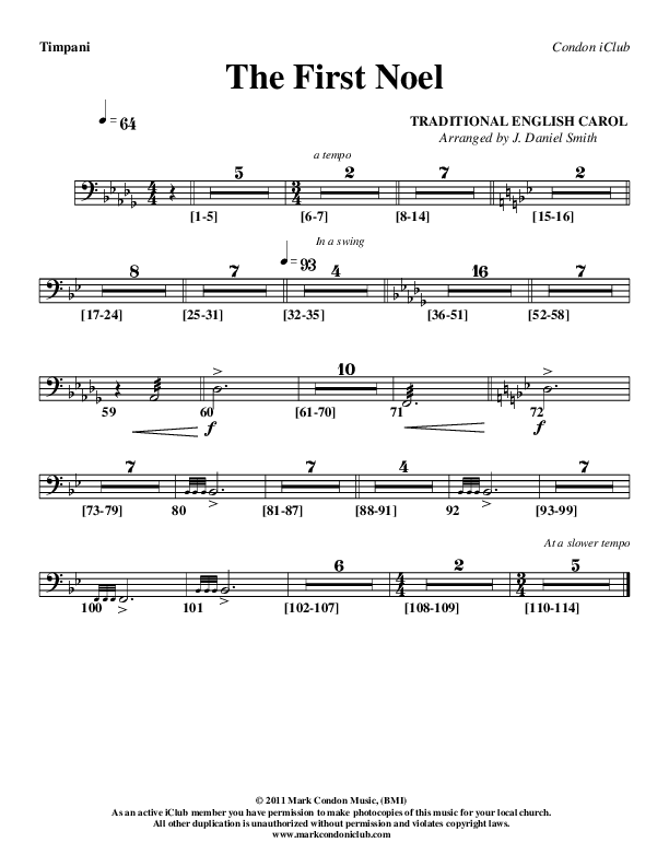The First Noel Timpani (Mark Condon)
