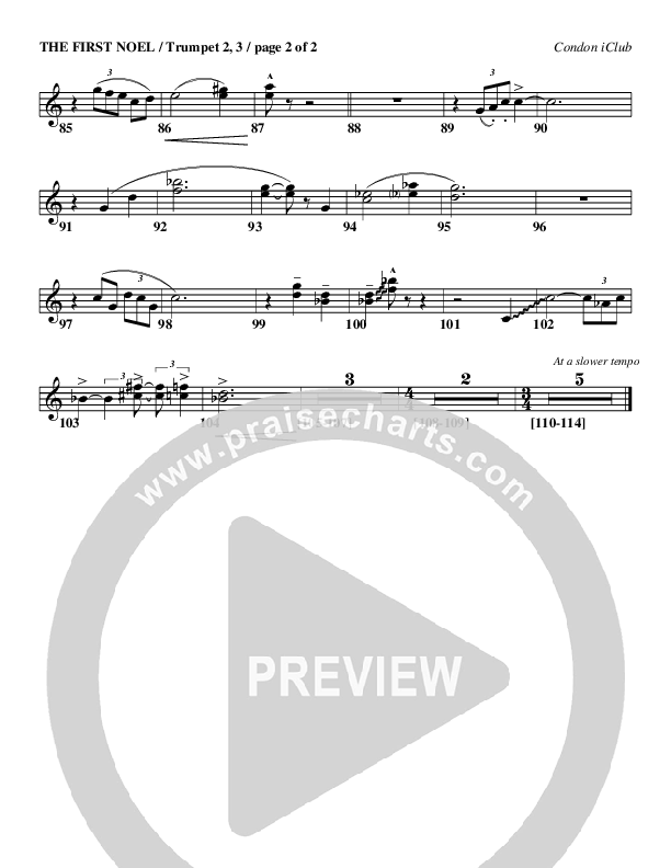 The First Noel Trumpet 2/3 (Mark Condon)