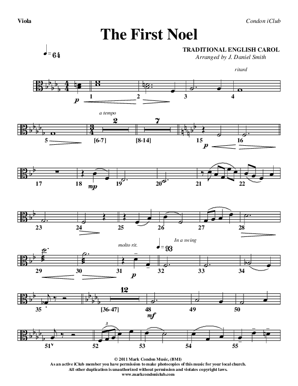 The First Noel Viola (Mark Condon)