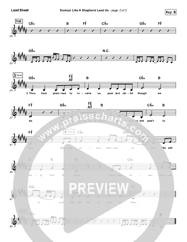 Savior Like A Shepherd Lead Us Lead Sheet (Leigh Nash)