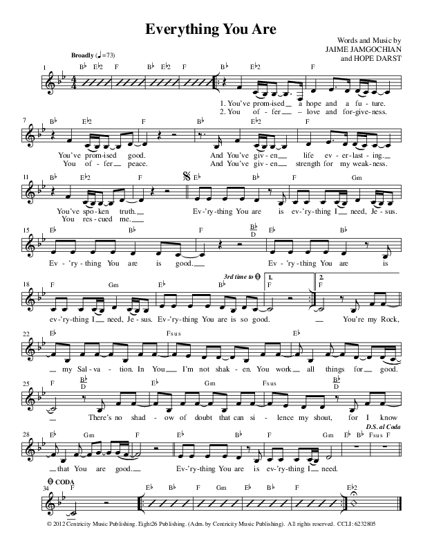 Everything You Are Lead Sheet (Jamie Jamgochian)