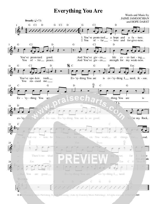 Everything You Are Lead Sheet (Jamie Jamgochian)