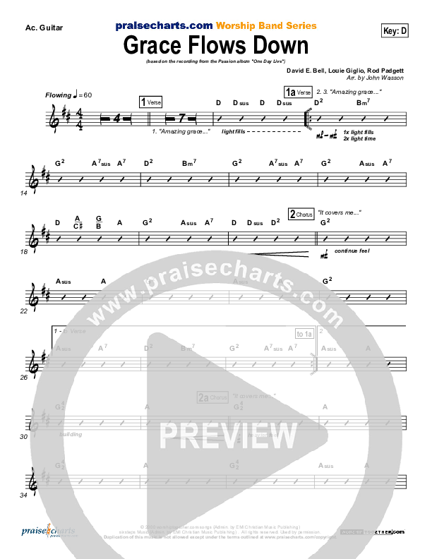 Grace Flows Down Acoustic Guitar (Christy Nockels / Passion)