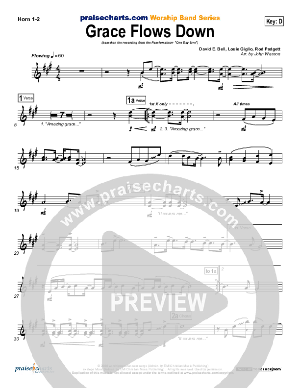 Grace Flows Down Brass Pack (Christy Nockels / Passion)