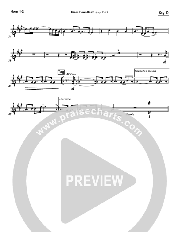 Grace Flows Down Brass Pack (Christy Nockels / Passion)