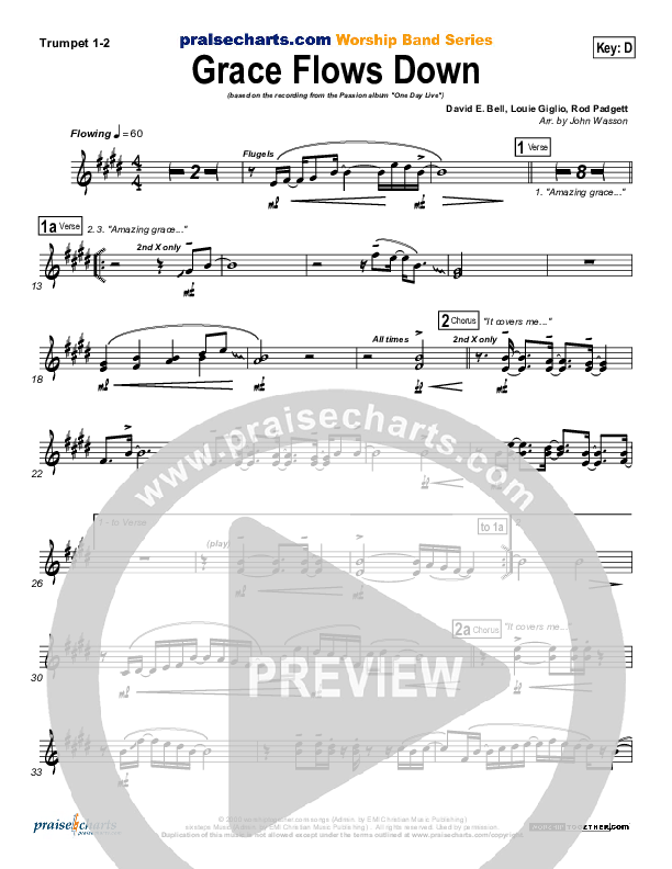 Grace Flows Down Brass Pack (Christy Nockels / Passion)