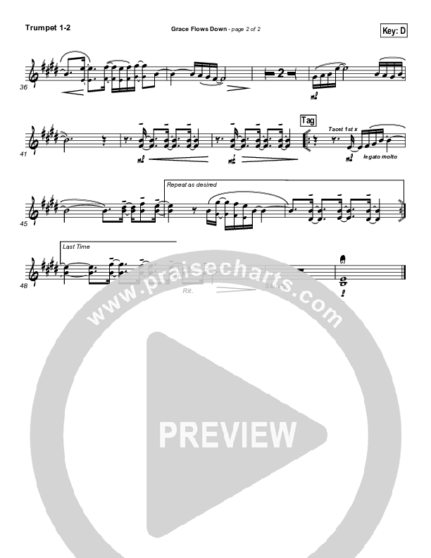 Grace Flows Down Trumpet 1,2 (Christy Nockels / Passion)