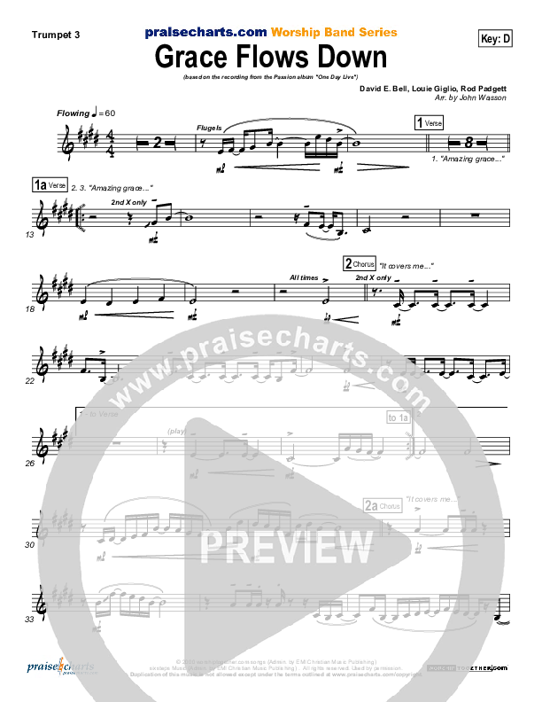 Grace Flows Down Trumpet 3 (Christy Nockels / Passion)