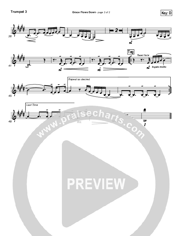 Grace Flows Down Trumpet 3 (Christy Nockels / Passion)