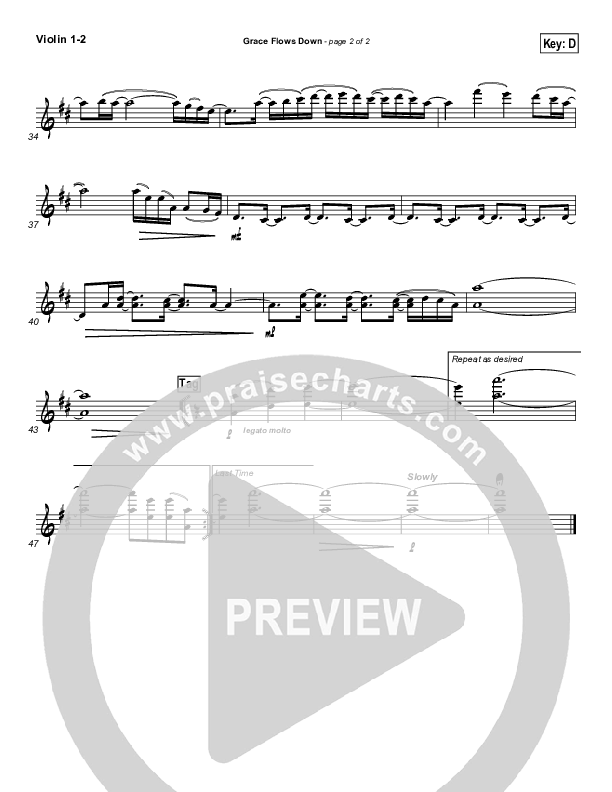 Grace Flows Down Violin 1/2 (Christy Nockels / Passion)