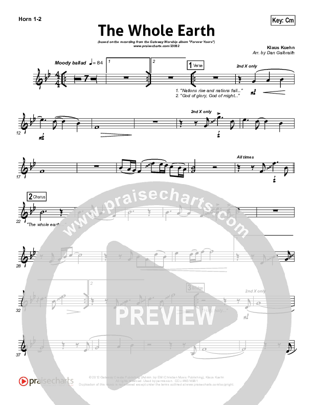 The Whole Earth French Horn 1/2 (Gateway Worship)