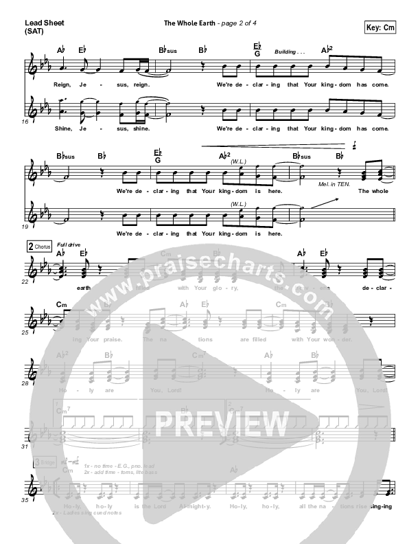 The Whole Earth Lead Sheet (Gateway Worship)