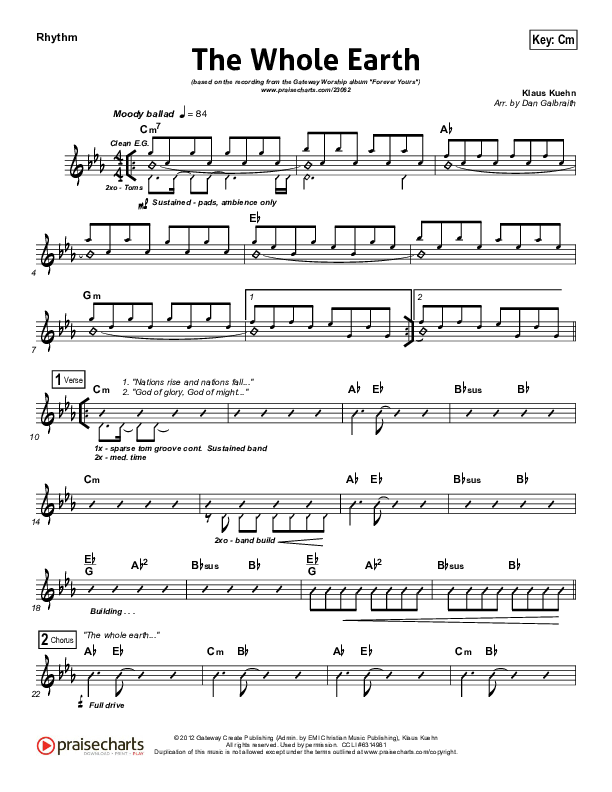 The Whole Earth Rhythm Chart (Gateway Worship)