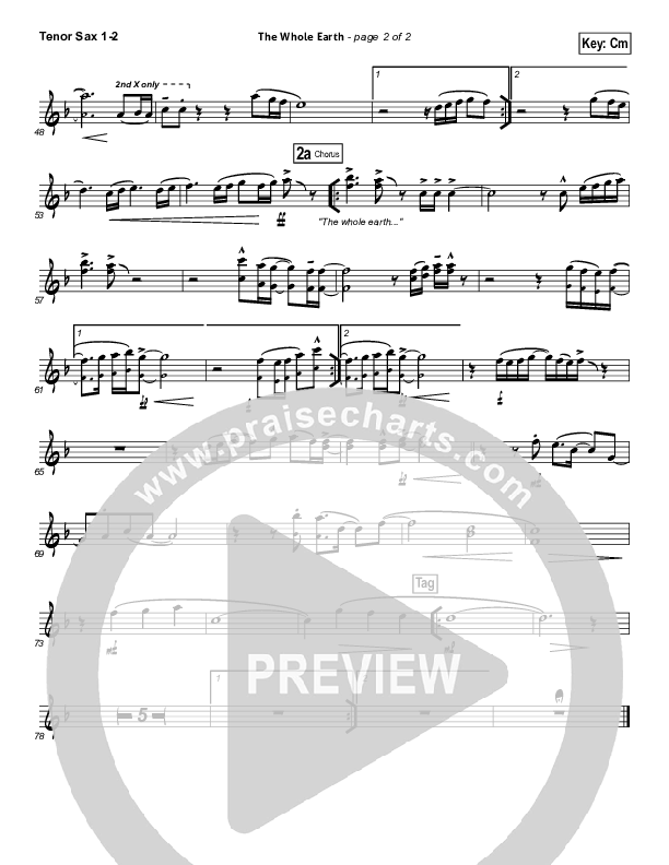 The Whole Earth Tenor Sax 1/2 (Gateway Worship)