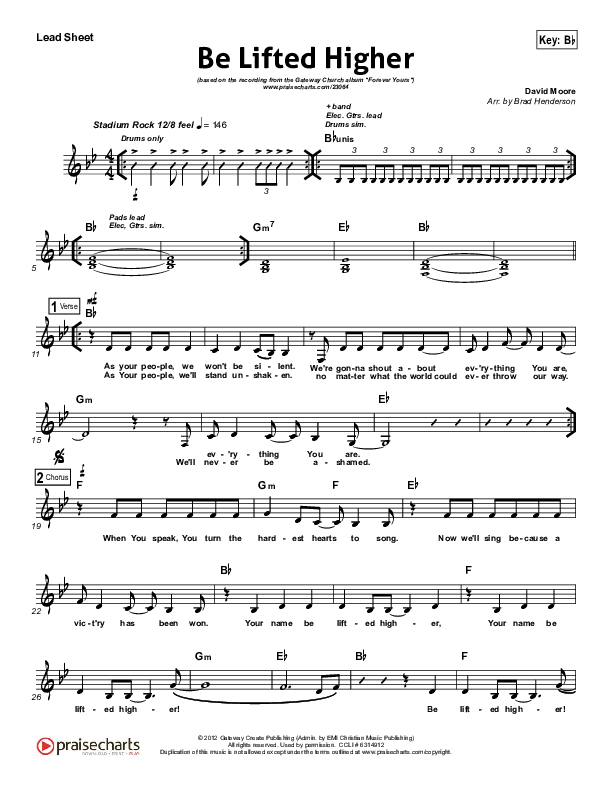 Be Lifted Higher Lead (SAT) (Gateway Worship)