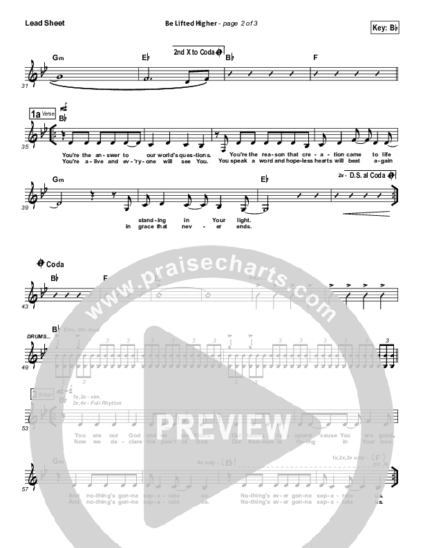 Be Lifted Higher Lead (SAT) (Gateway Worship)