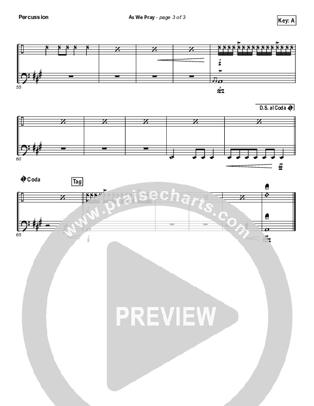 As We Pray Percussion (Gateway Worship)