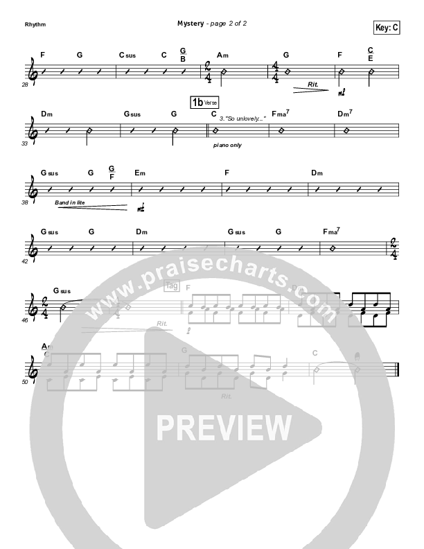 Mystery Rhythm Chart (Gateway Worship)