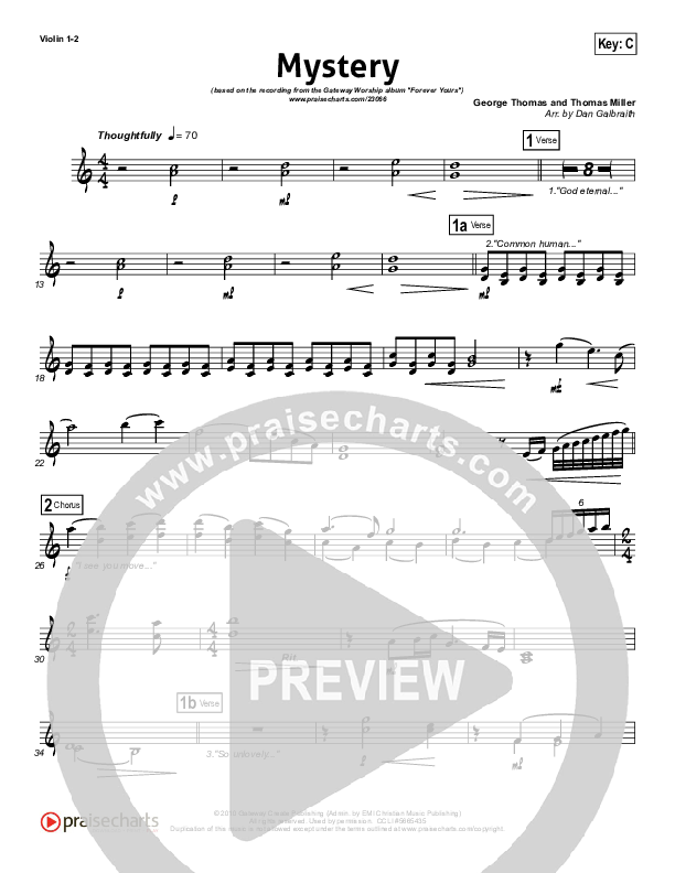 Mystery Violin 1/2 (Gateway Worship)