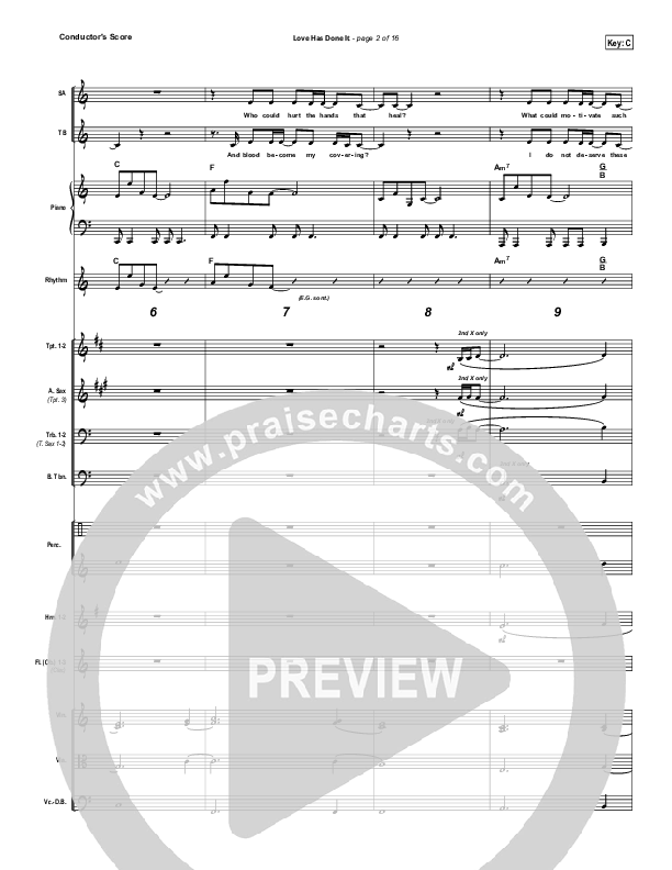 Love Has Done It Conductor's Score (Gateway Worship)