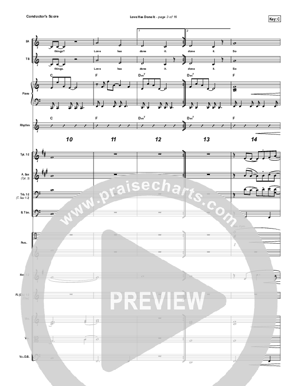 Love Has Done It Conductor's Score (Gateway Worship)