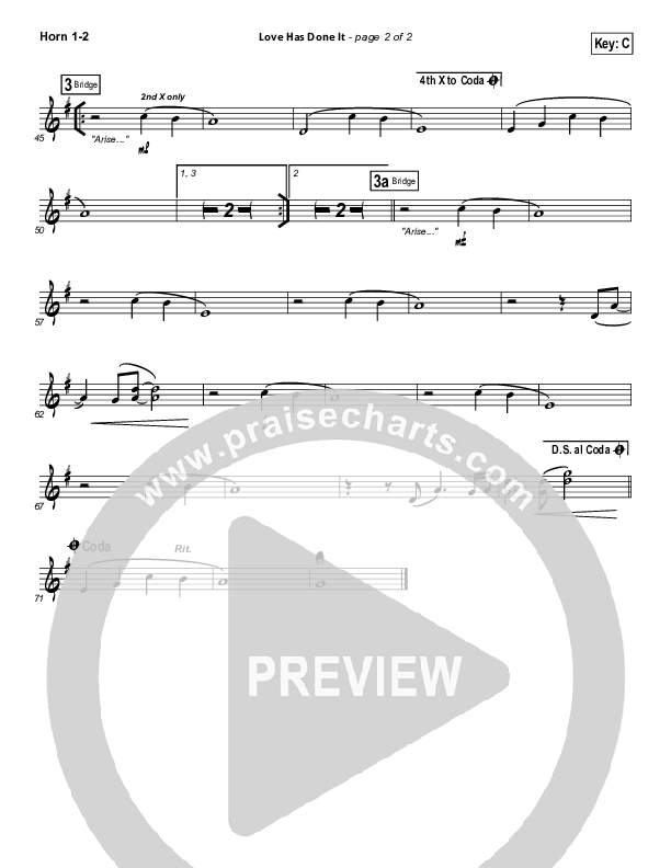 Love Has Done It Brass Pack (Gateway Worship)