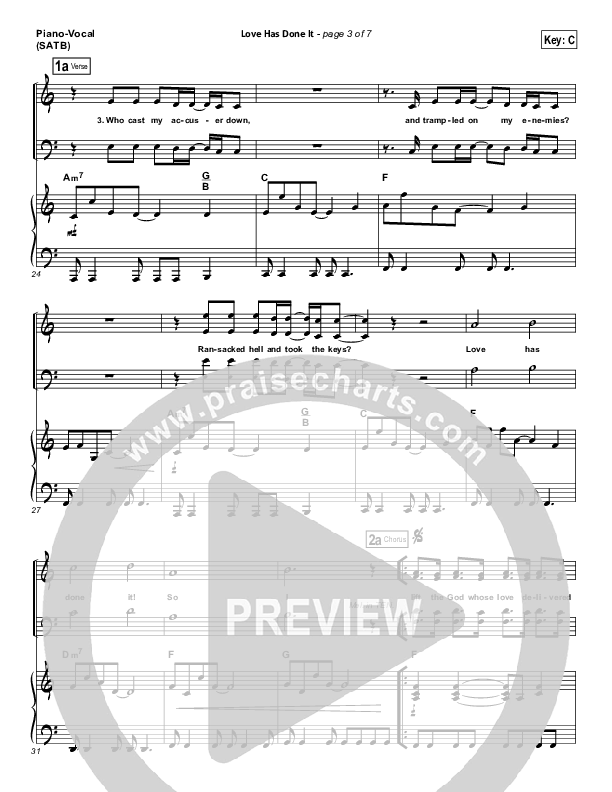 Love Has Done It Lead & Piano (Gateway Worship)