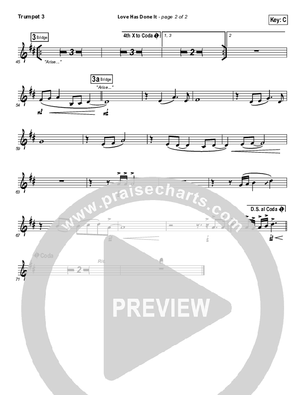 Love Has Done It Trumpet 3 (Gateway Worship)