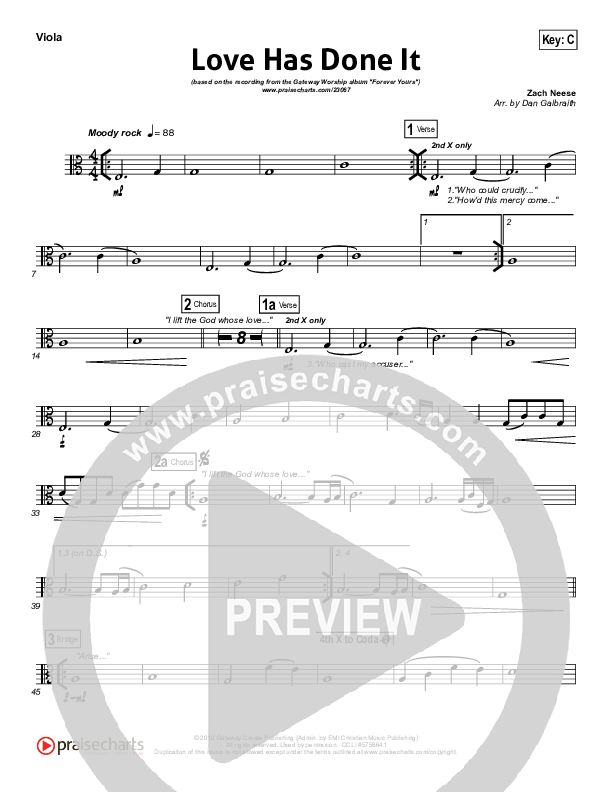 Love Has Done It Viola (Gateway Worship)