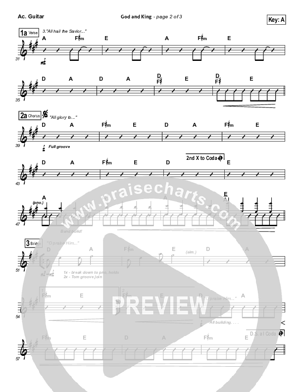 God And King Acoustic Guitar (Gateway Worship)