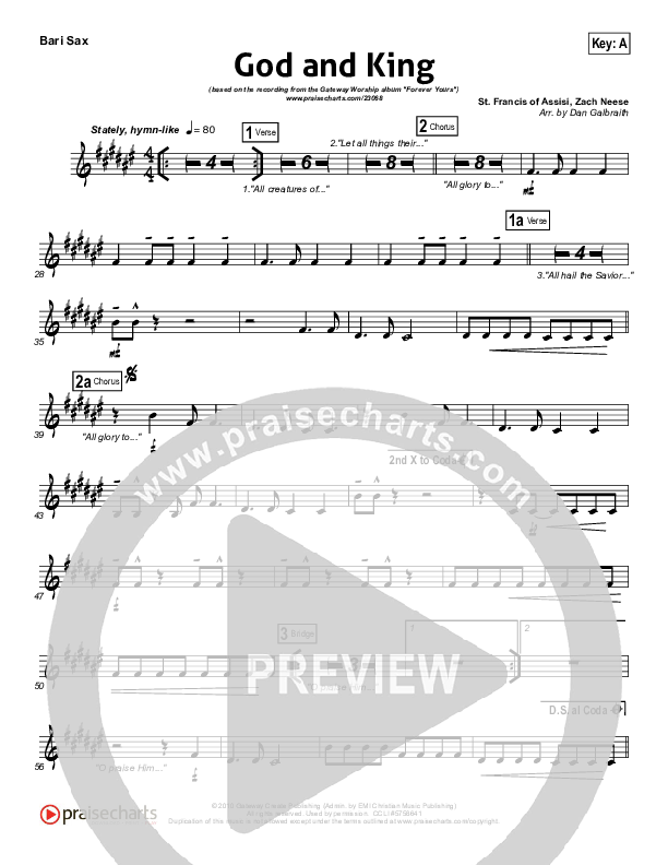 God And King Bari Sax (Gateway Worship)