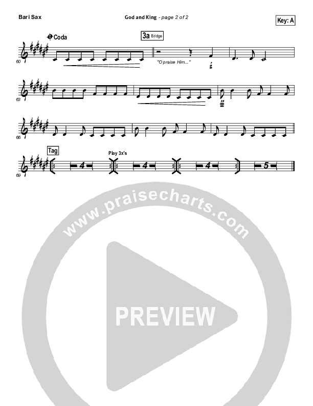 God And King Bari Sax (Gateway Worship)