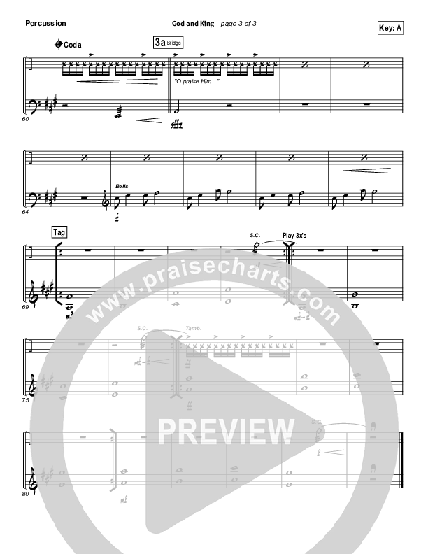 God And King Percussion (Gateway Worship)