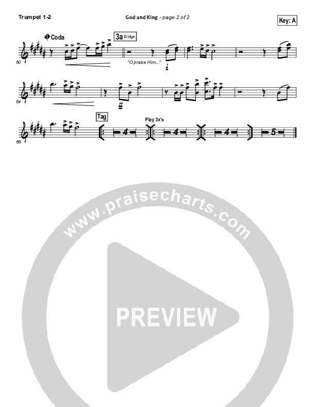 God And King Trumpet 1,2 (Gateway Worship)